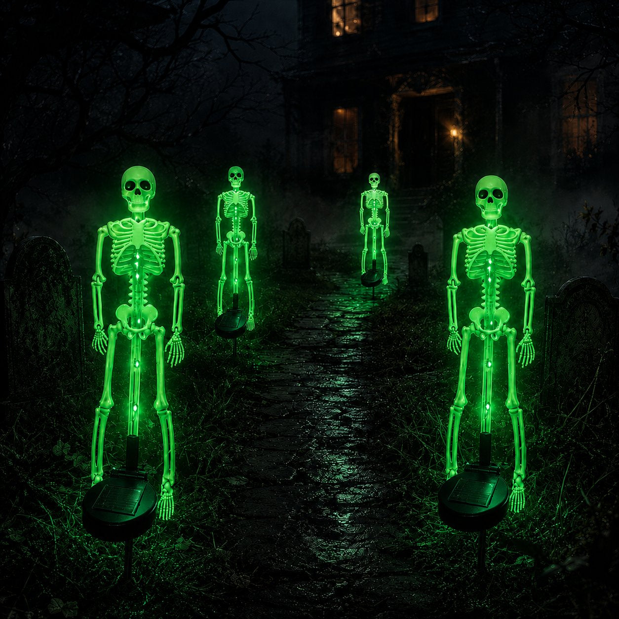 LAST DAY 50% OFF - SOLARSKULL GARDEN LIGHTS WITHEERIE COLOR-CHANGING GLOW