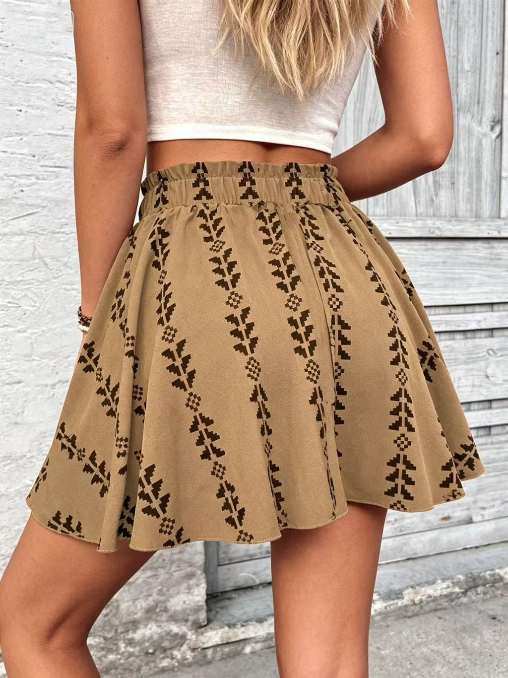 Summer printed women's casual loose-fitting shorts