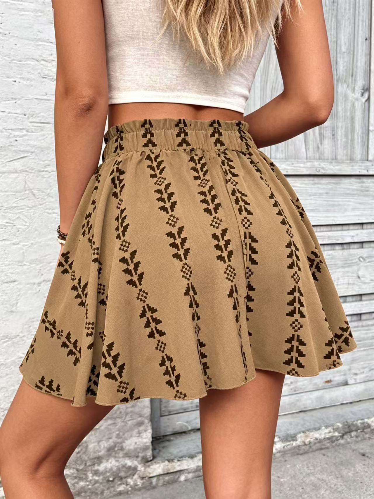 Summer printed women's casual loose-fitting shorts