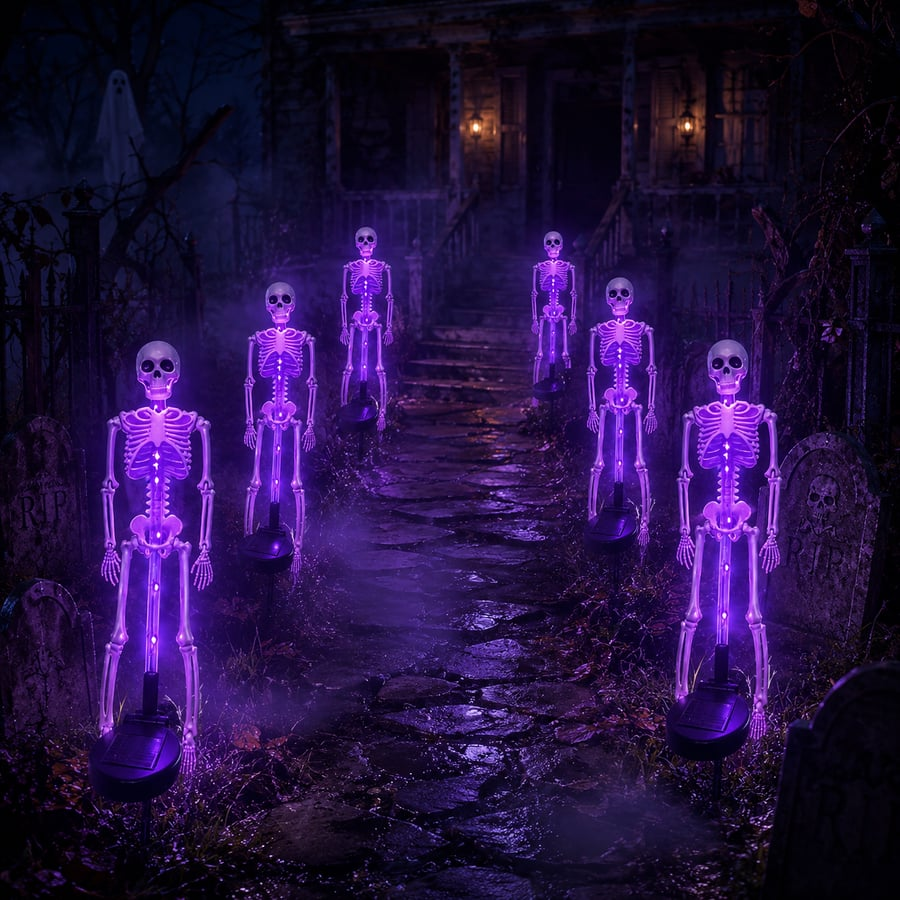 LAST DAY 50% OFF - SOLARSKULL GARDEN LIGHTS WITHEERIE COLOR-CHANGING GLOW