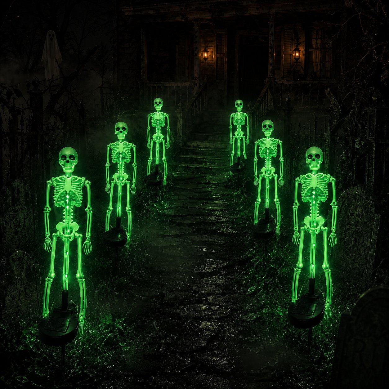 LAST DAY 50% OFF - SOLARSKULL GARDEN LIGHTS WITHEERIE COLOR-CHANGING GLOW
