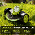 3-in-1 Cordless Lawn Mower with 2×21V Batteries, German Quality Lightweight Grass Trimmer