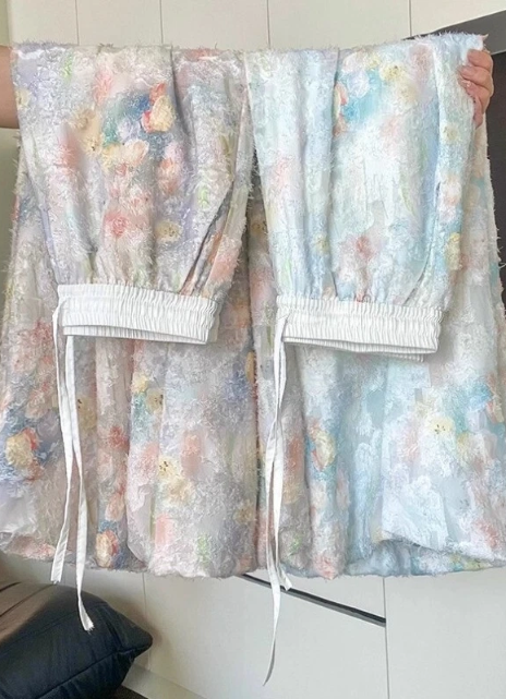 📦📦LAST DAY SAVE 49% ⏰The Dreamscape Textured Floral Wide-Leg Pants