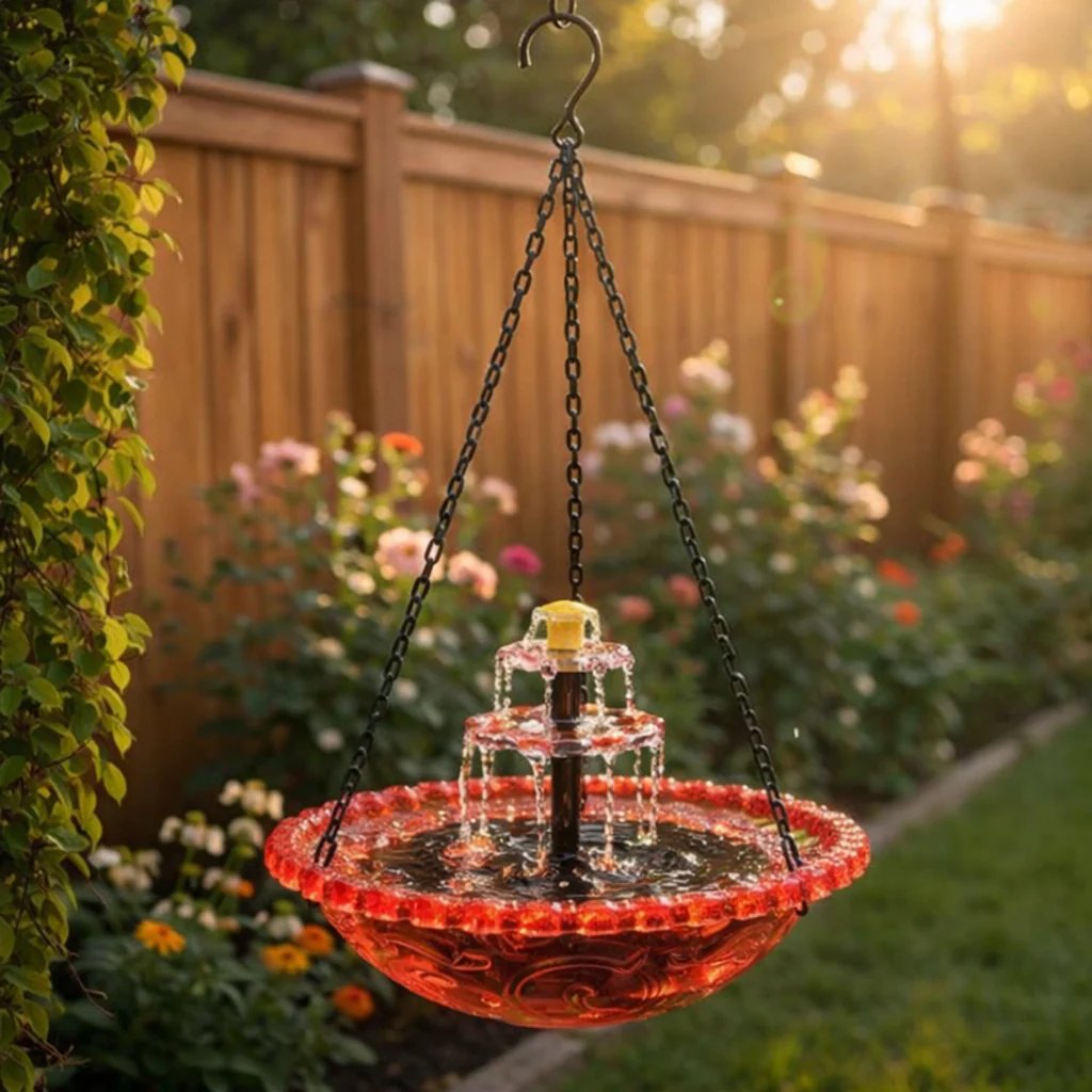 🔥🔥49% Off--Solar Cascade Hanging Bird Bath Fountain🎁Buy 2 Free Shipping