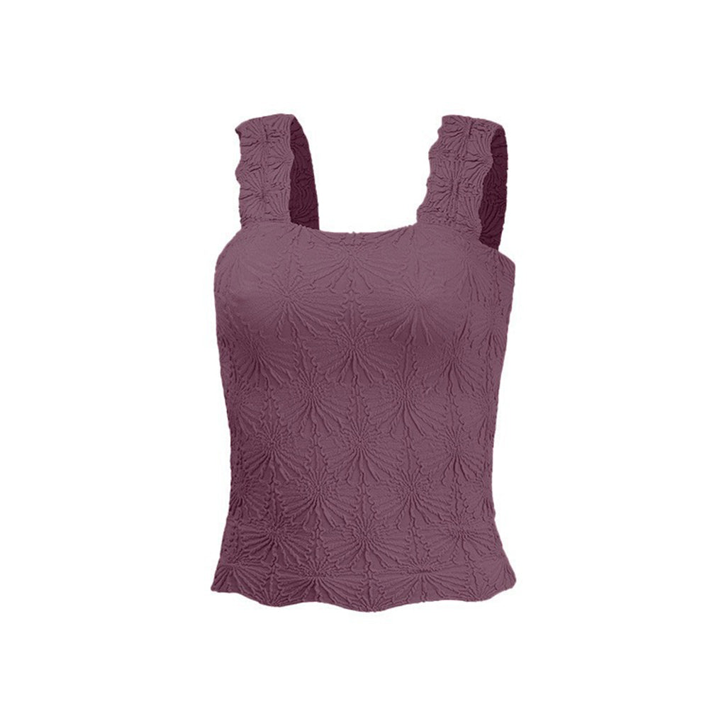 Square Neck Jacquard Tank top