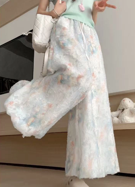 📦📦LAST DAY SAVE 49% ⏰The Dreamscape Textured Floral Wide-Leg Pants