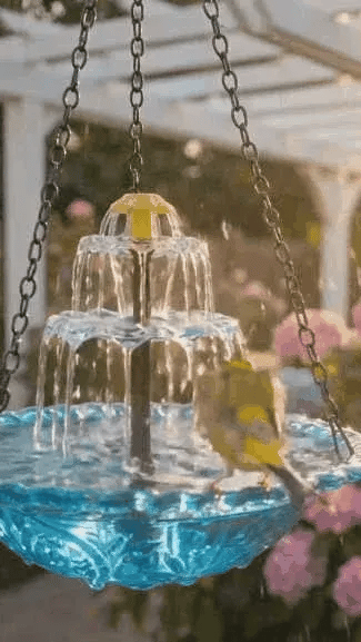 🔥🔥49% Off--Solar Cascade Hanging Bird Bath Fountain🎁Buy 2 Free Shipping