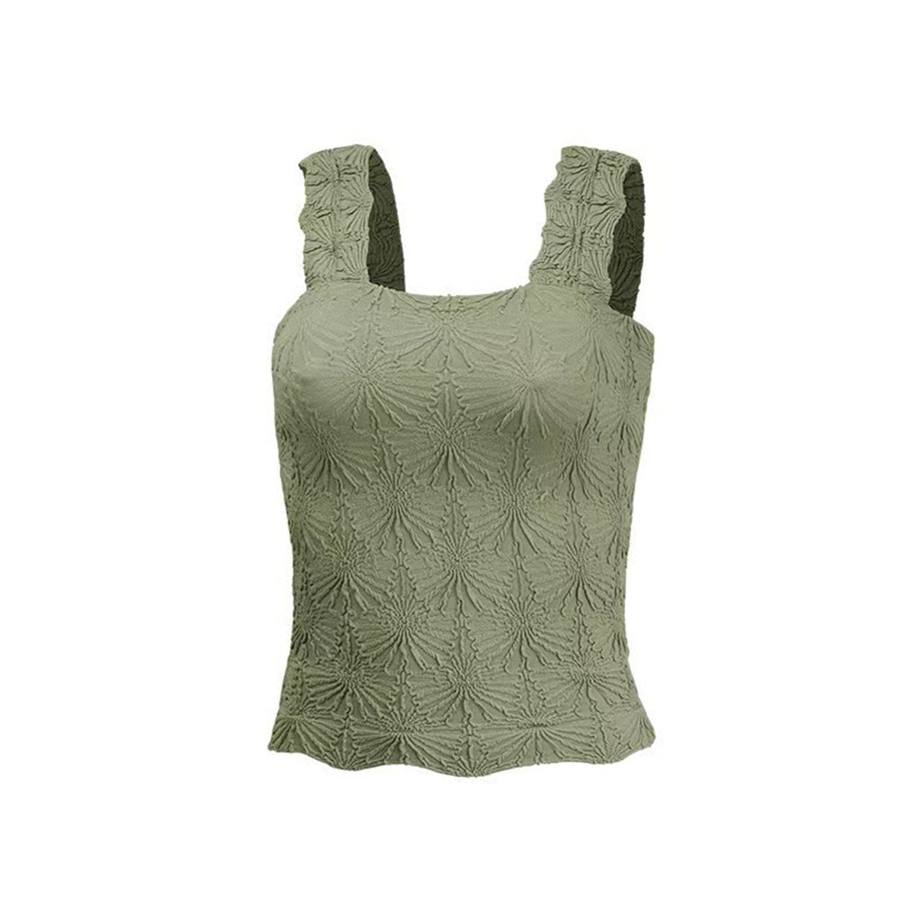 Square Neck Jacquard Tank top