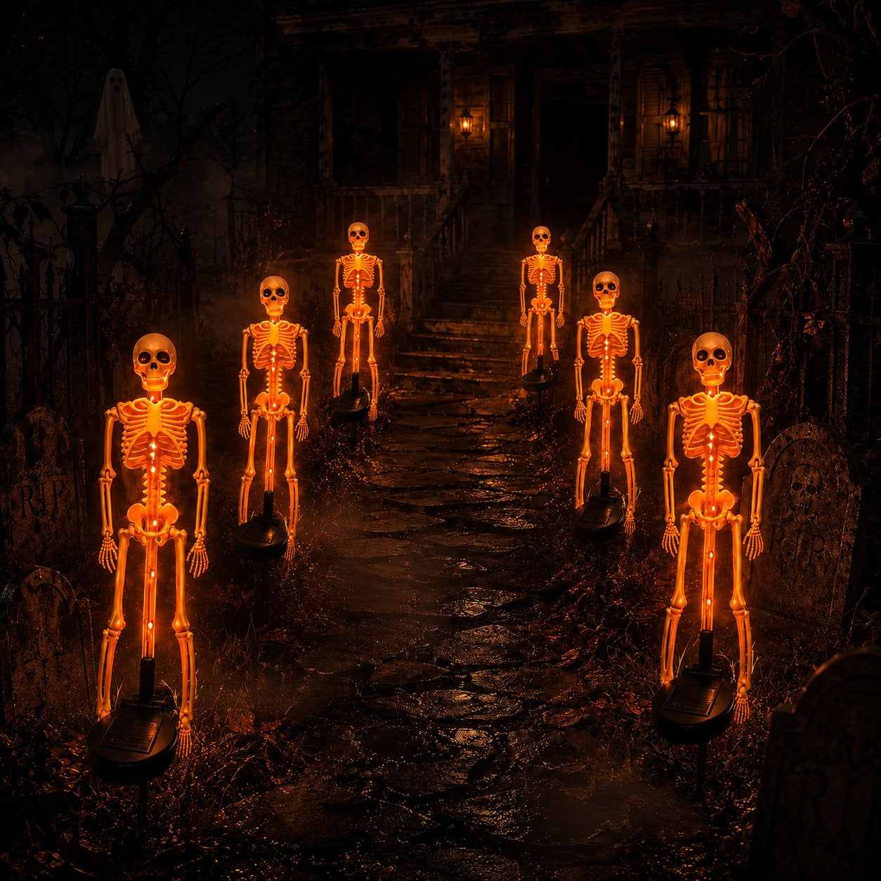 LAST DAY 50% OFF - SOLARSKULL GARDEN LIGHTS WITHEERIE COLOR-CHANGING GLOW