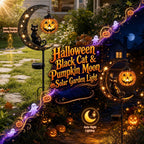 🌙 Solar-Powered Black Cat Garden Stake Light – Create a Magical Halloween Glow in Your Yard