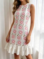 Blossom Sleeveless Ruffle Hem Dress