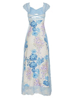 Women's floral print lace-trimmed jumpsuit, summer women's wear