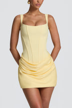 📦LAST DAY SAVE 49% ⏰Square neckline belted mini dress