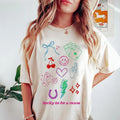 Retro "Lucky to Be a Mom" Vintage Graphic Tee