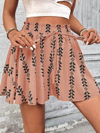 Summer printed women's casual loose-fitting shorts
