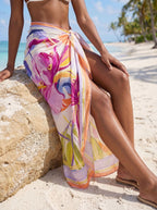 Tropical Breeze Chiffon Beach Sarong & Swimsuit Cover Up