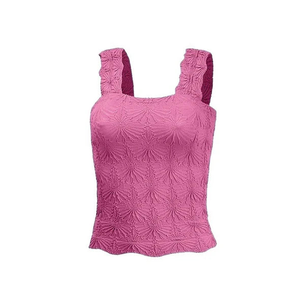 Square Neck Jacquard Tank top