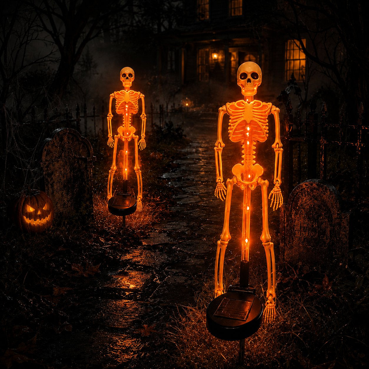 LAST DAY 50% OFF - SOLARSKULL GARDEN LIGHTS WITHEERIE COLOR-CHANGING GLOW