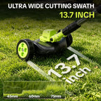 3-in-1 Cordless Lawn Mower with 2×21V Batteries, German Quality Lightweight Grass Trimmer