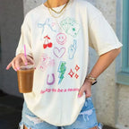 Retro "Lucky to Be a Mom" Vintage Graphic Tee